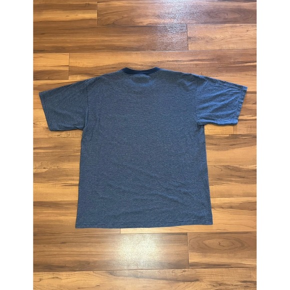 CSA Chicago Cubs Blue Striped T-Shirt Embroidered Logo MLB USA Made Mens Size XL - Picture 2 of 12